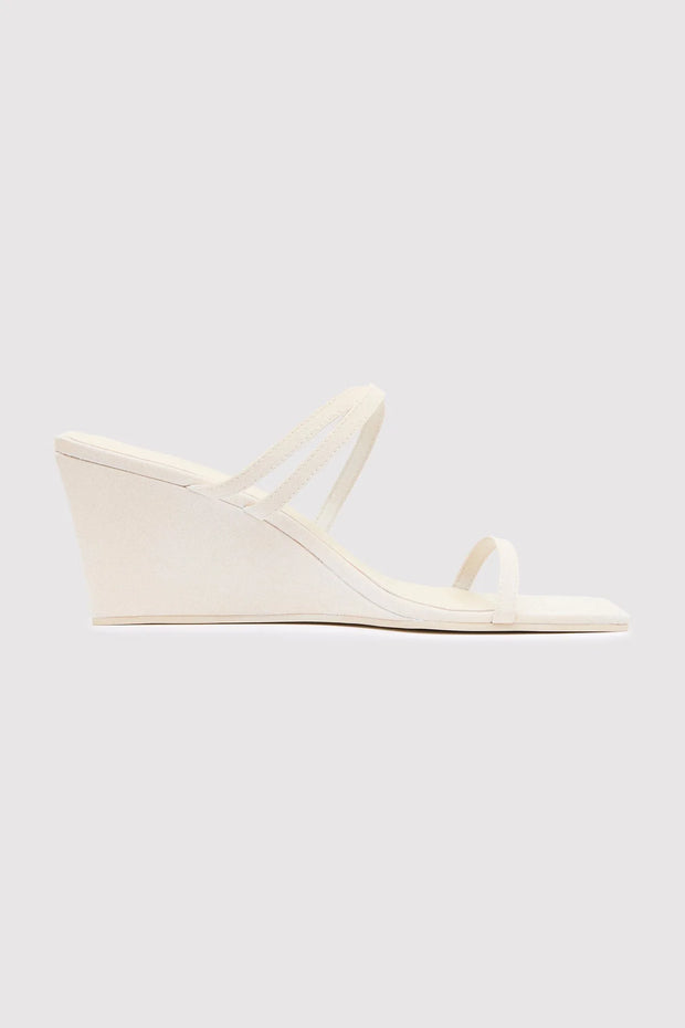 Cross Strap Wedge - Ivory - Caughley