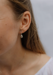 Mini Scarab Earrings - Silver - Caughley
