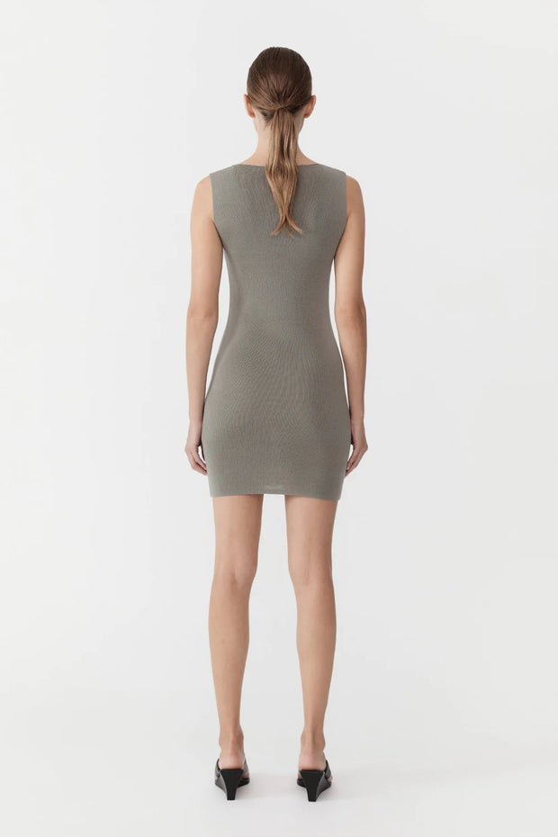 COMING SOON: Vas Knit Mini Dress - Shadow - Caughley