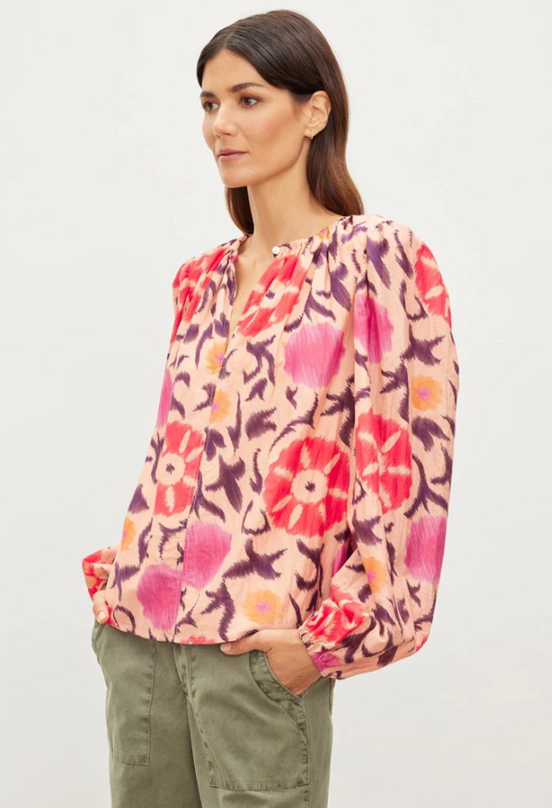Printed Silk Cotton Voile Fraser - Cameo - Caughley