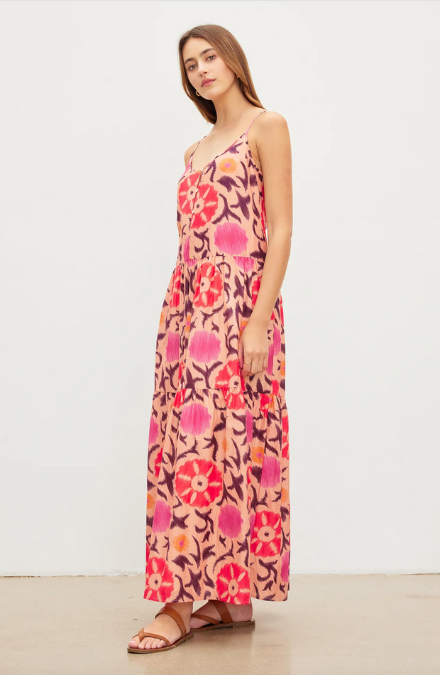 Printed Silk Cotton Voile Kate - Cameo