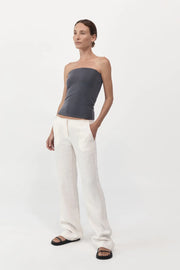 Strapless Jersey Top - Graphite - Caughley