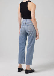 Emery Cropped Relaxed Straight - Old  Blue - Caughley