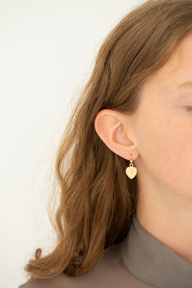 Sacred Heart Earrings - Gold - Caughley